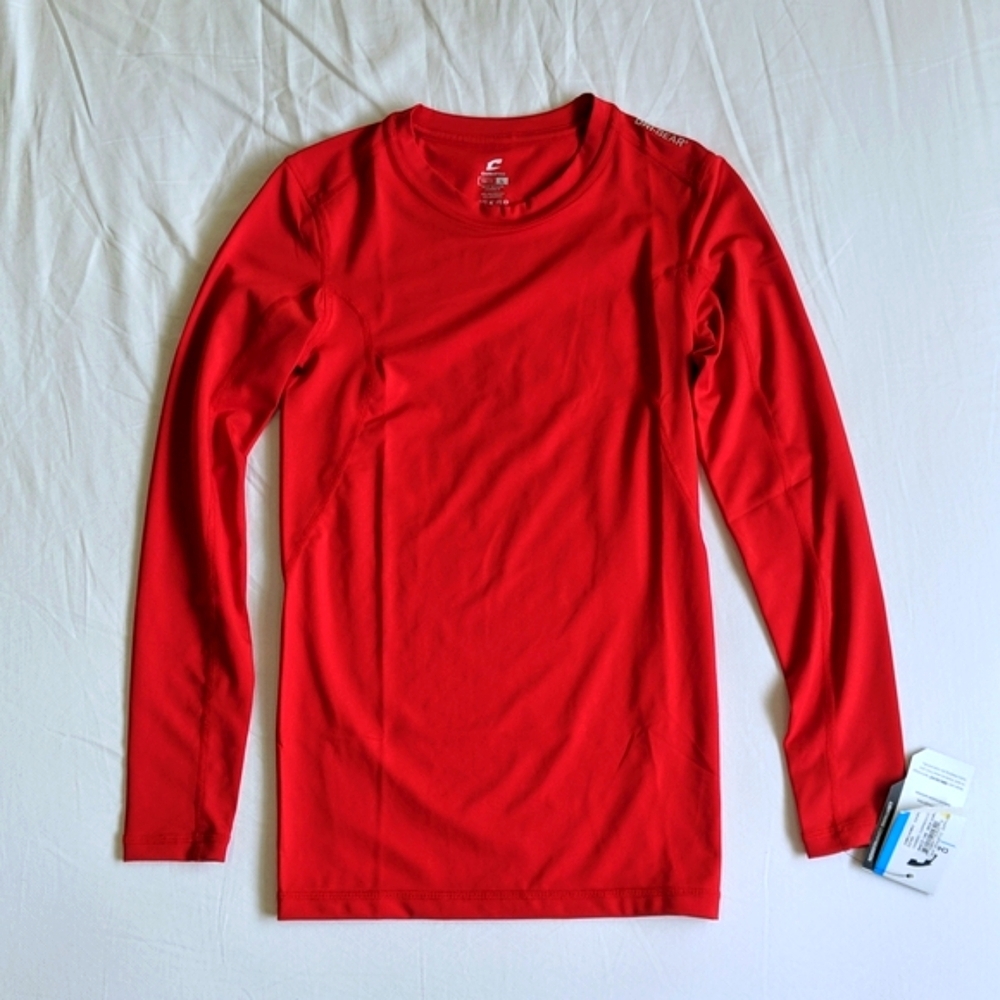 NWT Champro dri-gear compression long sleeve crew neck youth large scarlet red